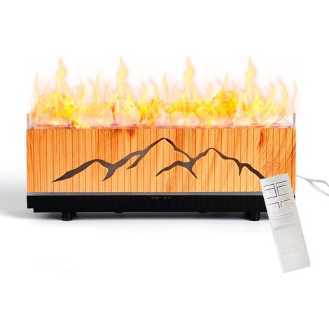 Diffusore di oli essenziali a fiamma, diffusore di aromaterapia a ultrasuoni da 200 ml con nebbia fredda, diffusore di aromaterapia a due colori con protezione di spegnimento automatico per casa, uffi (1/5)