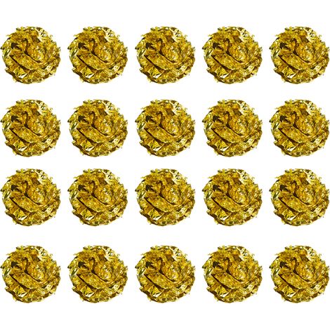 20 balles froissées en papier pour chat, surface réfléchissante, son net, idéales pour jeu et exercice (1/5)