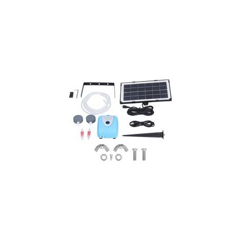 Oxygénateur à énergie solaire eau oxygène pompe à air à faible bruit aérateur d'étang AP008 3.5W 3.0-4.25V (1/5)