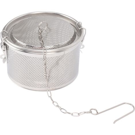 Filtre à épices avec chaînette de suspension, boules à thé en acier inoxydable, filtre pour épices à soupe, panier de séparation, diamètre 16 cm/6,3 pouces (1/5)