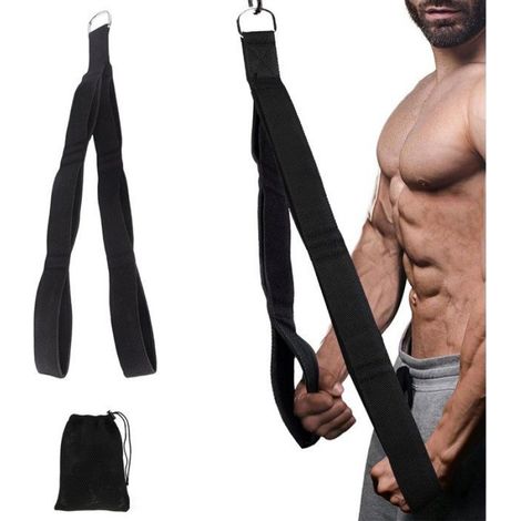 Câble D'Entraînement - Pour Triceps Dos Et Latissimus Dorsi - Avec Anneaux En Acier Inoxydable Et Sac De Rangement - 1 Pièce (1/5)