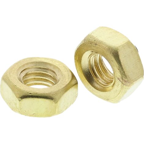 Écrou hexagonal RS PRO, M3, Laiton ( Prix pour Sachet de 250 ) (1/2)
