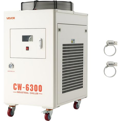 Pour Gravure Laser CO2 Refroidissement Puissant 8000W Refroidisseur d'Eau Industriel Réservoir 40L 70L/min (1/5)