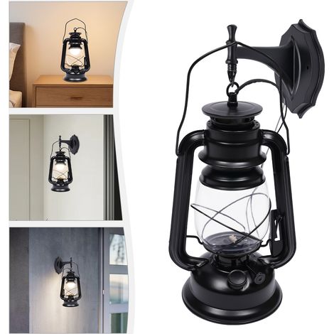 E27 Vintage Außenleuchte Gartenlaterne Wandleuchte Außenlampe LED Petroleumlampe