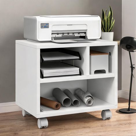 Meuble de rangement de bureau avec imprimante 40 x 30 x 36 cm (1/5)