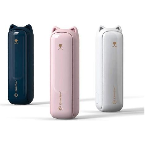 Mini ventilateur portable en forme de chaton, ventilateur portable 3 en 1, ventilateur de voyage portable, petit ventilateur de poche pliable (blanc)-AquaForge (1/3)