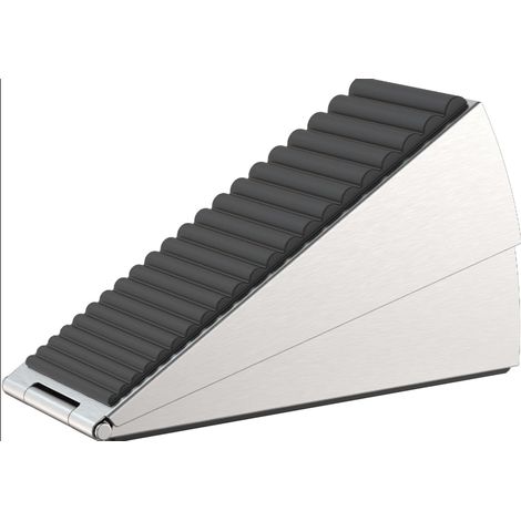 Butée Porte Lourde Acier Inox 7.6cm, Ressort Réglable Anti-Bruit (1/4)