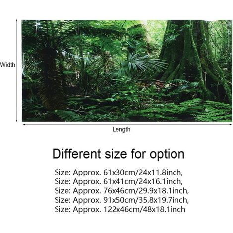 - PVC boîte de reptiles forêt tropicale fond affiche aquarium mur photo peinture décoration auto-adhésif autocollant (6141 (1/4)