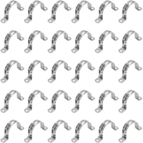 Fascetta stringitubo semicircolare a U in acciaio inox per tubi dell'acqua e dell'aria, fissaggio tubi idraulici – 50 mm