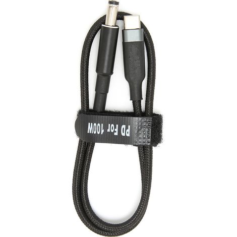 Câble d'Alimentation Type-C vers DC 5.5x2.1mm pour Ordinateur Portable, Adaptateur PD 100W, Longueur 1.5mètres (1/5)