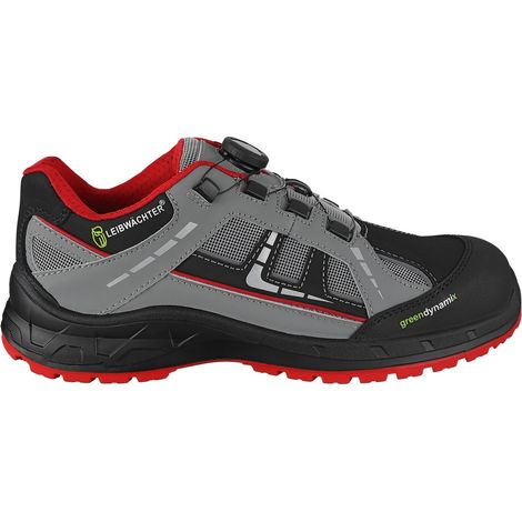 Leibwächter Sicherheitshalbschuh DUBLIN S1PS Gr. 39 schwarz / rot (1/5)