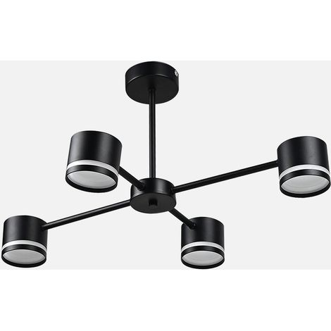 Lampe Nettle 4xGX53 noire 36W 3200lm avec ampoules 30x65x43 cm