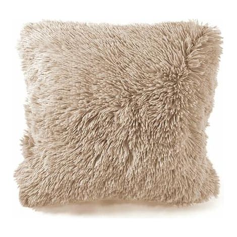 Taie d'oreiller duveteuse 40x40 double face cappuccino