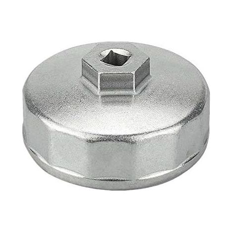 74 mm 14-Punkt Hochleistungs-Ölfiltergehäuse aus Aluminiumlegierung, kompatibel mit 3/8"-Schlüssel und 27-mm-Steckschlüssel für 2,3-l- und 2,5-l-Motoren von Mercedes-Benz, Porsche, BMW und Volkswagen. (1/5)