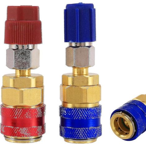 One set includes 2 upper and lower side extension adapters, and one R134a adapter. (1/5)