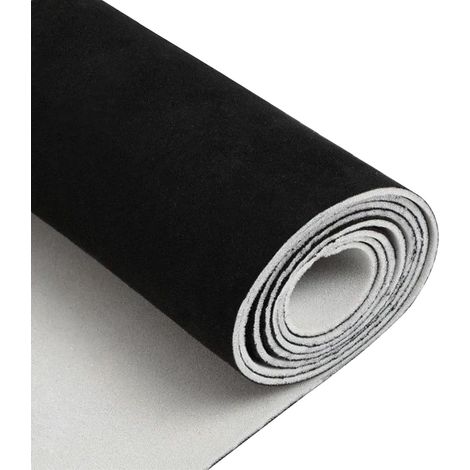 Tissu pour Ciel de Toit Auto en Simili Suède, 244x152 cm (96x60Zoll) (4 mm d'épaisseur), Noir - Revêtement Intérieur Voiture pour Rénovation de Plafond, Toit de Camper, Van (1/5)