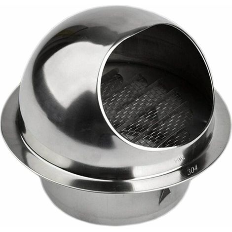 Grille de Ventilation 150 mm en Inox, Haute Qualité avec Moustiquaire, Protège la Façade de l'Air Froid (1/4)