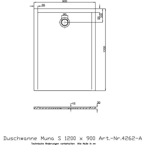 Ricevitore Doccia Hoesch Muna S 1200X900X30Mm Bianco