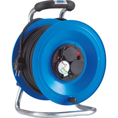 Enrouleur de câble professionnel IP44 - H07RN-F 40 m  Hedi K2Y40N2TF