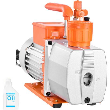 Mophorn Bomba de vacío de 7 CFM 198 L/min, bomba rotativa de paletas de 2 etapas, compatible con R134a, R22, R410a, R1234YF, R32, ideal para mantenimiento de sistemas de aire acondicionado automotriz