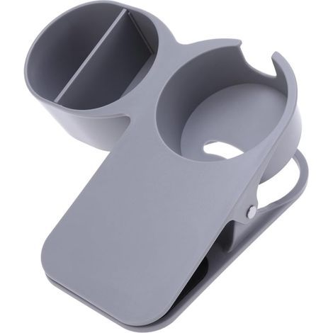 Porte - tasse à café avec clip pour dessus de table - - porte - bouteille d'eau ou de café - - Plateau - - Équipement de rangement domestique - - gris (1/5)
