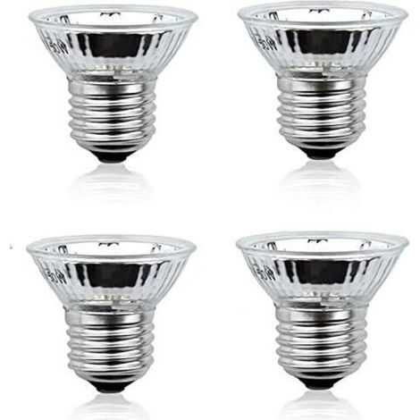 E27 50W UVA+UVB Full Spectrum Dimmable Heat Lamp 220-240V for Reptiles, Amphibians, Lizards (4-Pack, Warm White 2700K)