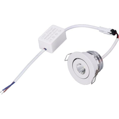 Mini ceiling light LED recessed to angle adjustable in aluminum white 85-265 V hot 3000 K (1/5)