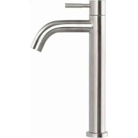 Mitigeur de lavabo monotrou en laiton chromé – Corps haut pour style moderne – Contrôle optimal du débit et de la température (1/4)