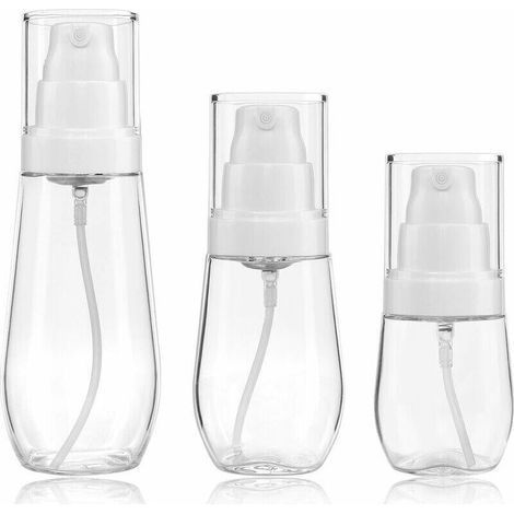 Flacone spray, flacone spray da viaggio in plastica trasparente, riutilizzabile, vuoto, per lozioni per la cura della pelle/trucco spray/profumo/cosmetici (30 ml/60 ml/100 ml) (1/4)