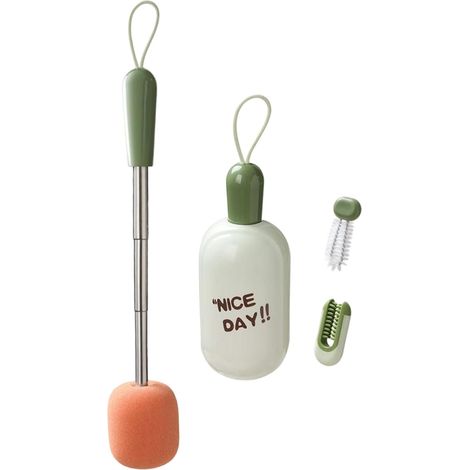 Cleaning Brush Cleaner with Adjustable Handle Water Bottle