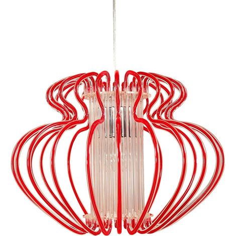 Lampada a sospensione Candellux Imperia Ø52 rossa E27 (1/2)