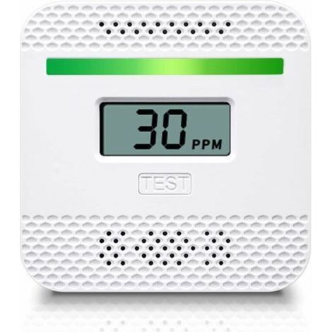 Détecteur de monoxyde de carbone portable avec écran LCD, certifié UL, capteur électrochimique — idéal pour maison et voyage (1/4)