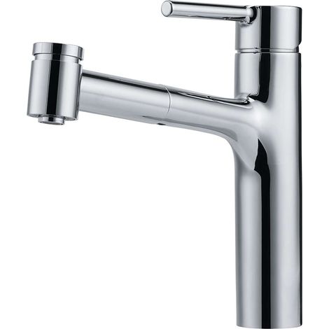Franke Centro - Grifo de fregadero FP 0131.031 con ducha extraíble, cromo 115.0600.131 (1/5)