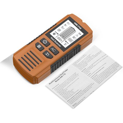 Stud Finder Wall Scanner, Handheld Digital Wall Detector with LCD Display for Wood, Metal and AC Wire Yellow