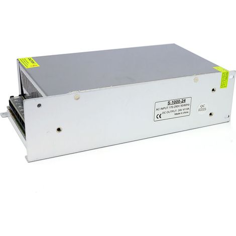 Transformateur de tension AC 170-250 V vers DC 24 V 41,6 A 1000 W, alimentation à découpage régulée, adaptateur/convertisseur pour rubans LED, appareils photo, ordinateurs, projets radio (1/3)