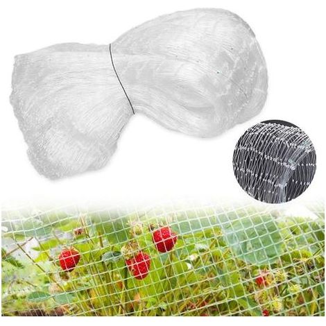 Filet de protection, 3 x 10 mètres, réutilisable, convient aux volières, balcons, jardins, clôtures, vergers et potagers - répulsif à pigeons (blanc). (1/5)