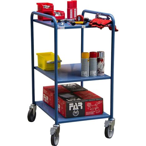 Fimm - Servante d'atelier mobile charge 250 kg 3 plateaux 635 x 470 mm sans tiroir