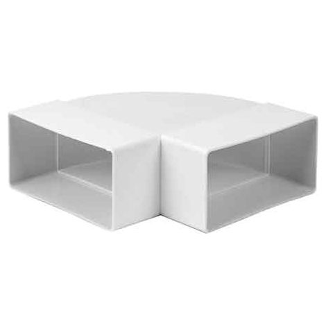 COUDE HORIZONTAL POUR TUYAU RECTANGULAIRE 110x55 mm