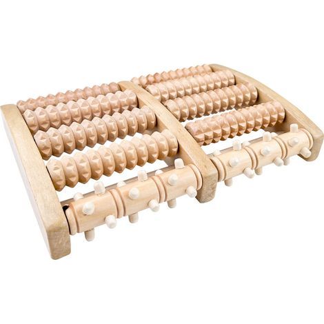Rouleau de Massage Pieds, Masseur Pied en Bois, Outils de Reflexologie Plantaire pour Relaxation de Acupression, Appareil Massage des Pieds pour Soulager Fasciite Plantaire (1/5)
