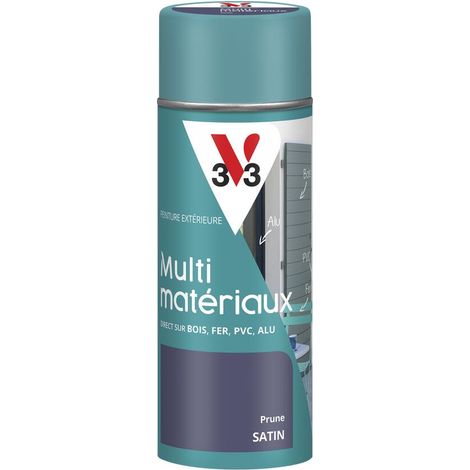 Peinture extérieure Multi-matériaux V33 Prune Satin 400ml