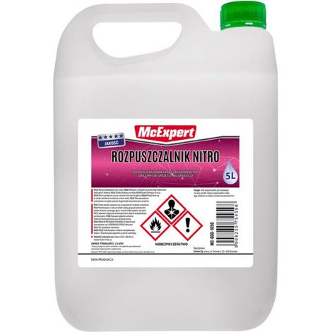 Diluant Nitro - 5 L - Pour Peintures Et Vernis Nitro - Nettoyage Pinceaux Et Outils