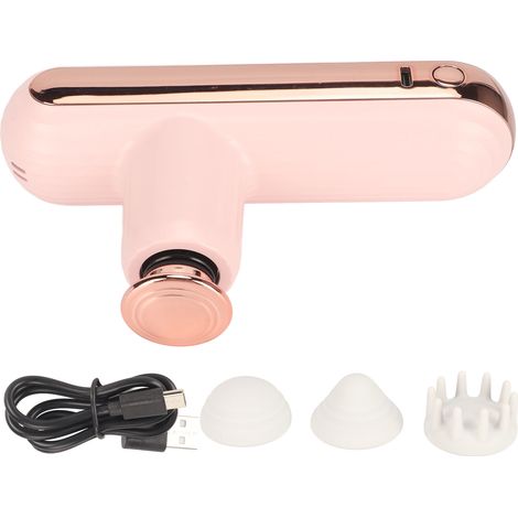 Brosse à dos cervicale corps portable rechargeable silencieuse 4 vitesses massage profond tissu musculaire rose (1/5)