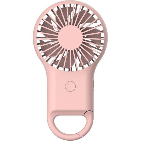 Filiyano-Ventilateur portable - Mini ventilateur - Ventilateur USB portable - Rafraîchissement - Avec mousqueton - Plastique - Rose (1/5)