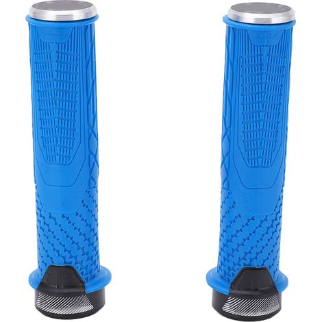 Poignées de Vélo Anti-Glissantes 2Pcs Bleu - Revêtement de Guidon Vélo avec Verrouillage Sécurisé (1/5)