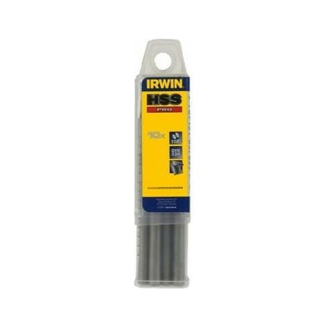 Juego de 10 Brocas Helicoidales IRWIN 10502279 HSS PRO para Metal y Plástico