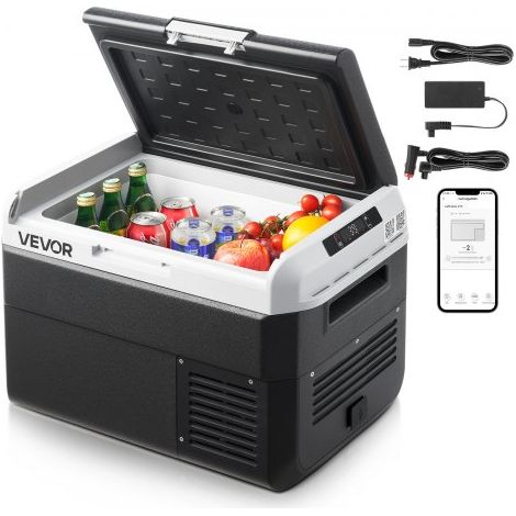 Kompressor Kühlbox 25 L, Tragbarer Autokühlschrank mit Einstellbarer Temperatur & App-Steuerung, Kühlschrank 12/24 V DC und 100–240 V AC für Outdoor Camping Reisen und Wohnmobile (1/5)