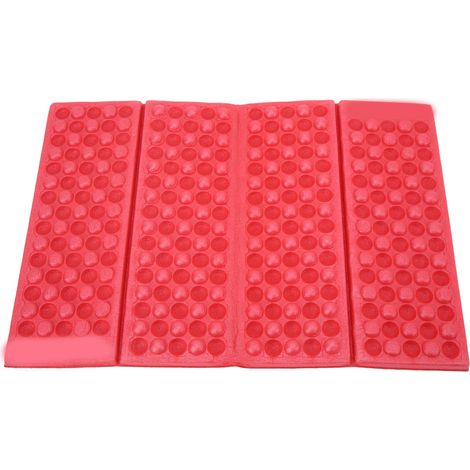 Coussin de siège pliable pour pique-nique, plage et camping - Tapis de sol EVA rouge
