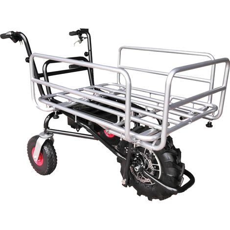 Defpro – Brouette motorisée 24V – Charge 120 kg – Moteur électrique 250W silencieux – Autonomie 6 à 8 heures – Roues gonflables tout-terrain (1/5)