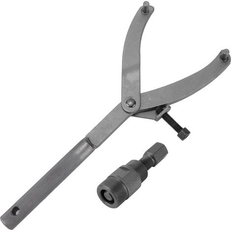 Clé à cliquet réglable 24-27mm pour volant magnétique d'embrayage moto, extracteur de volant moteur pour quad, scooter, dirt bike et go-kart. (1/5)