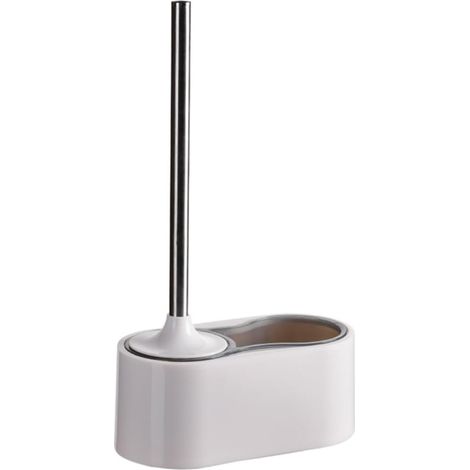 Porte-brosse WC KICHOUSE , durable , fixation murale , perçage requis , brosse de nettoyage , acier (1/5)